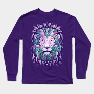 Stained-Glass Lion Long Sleeve T-Shirt